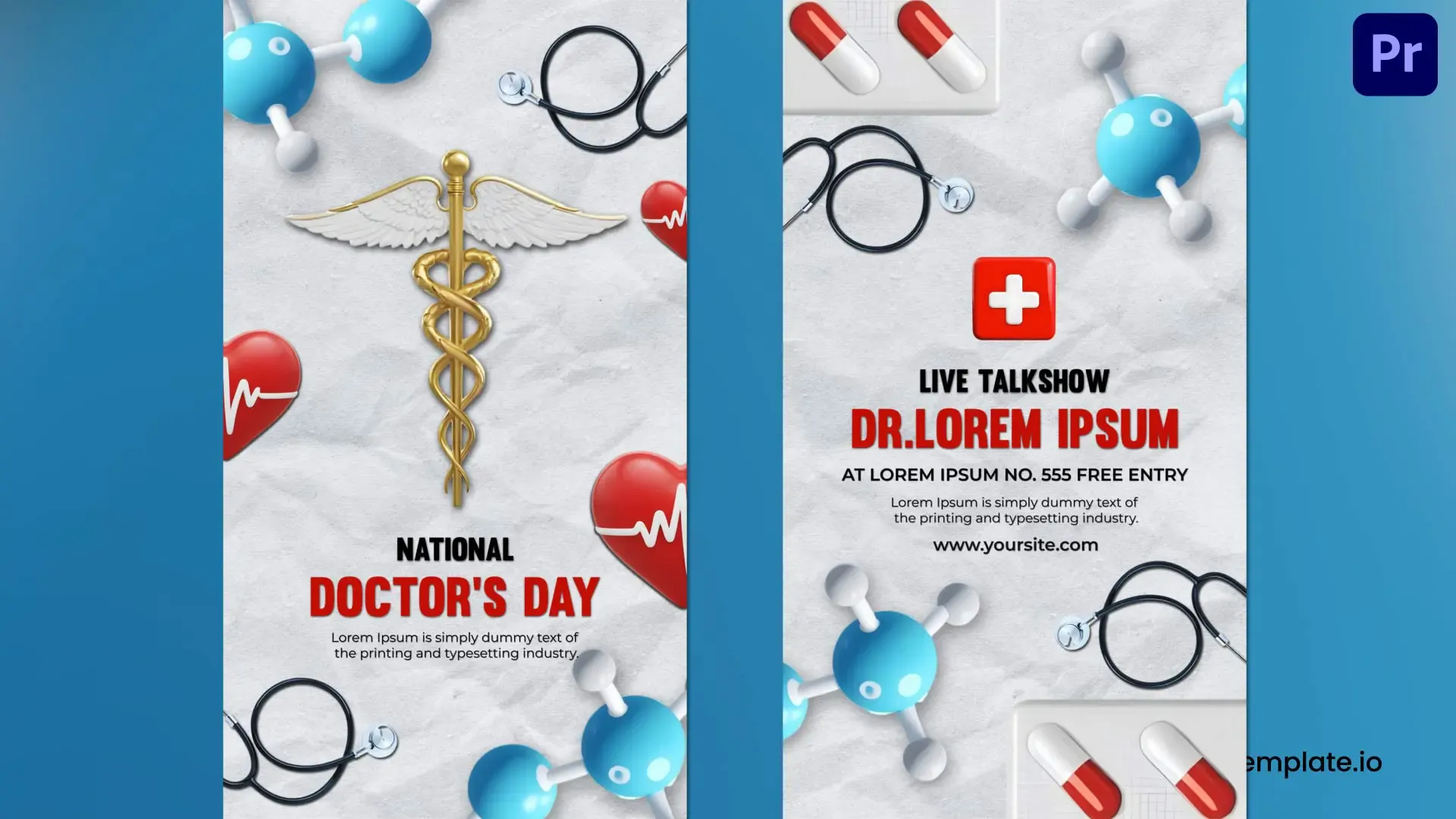National Doctors Day 3D Instagram Story